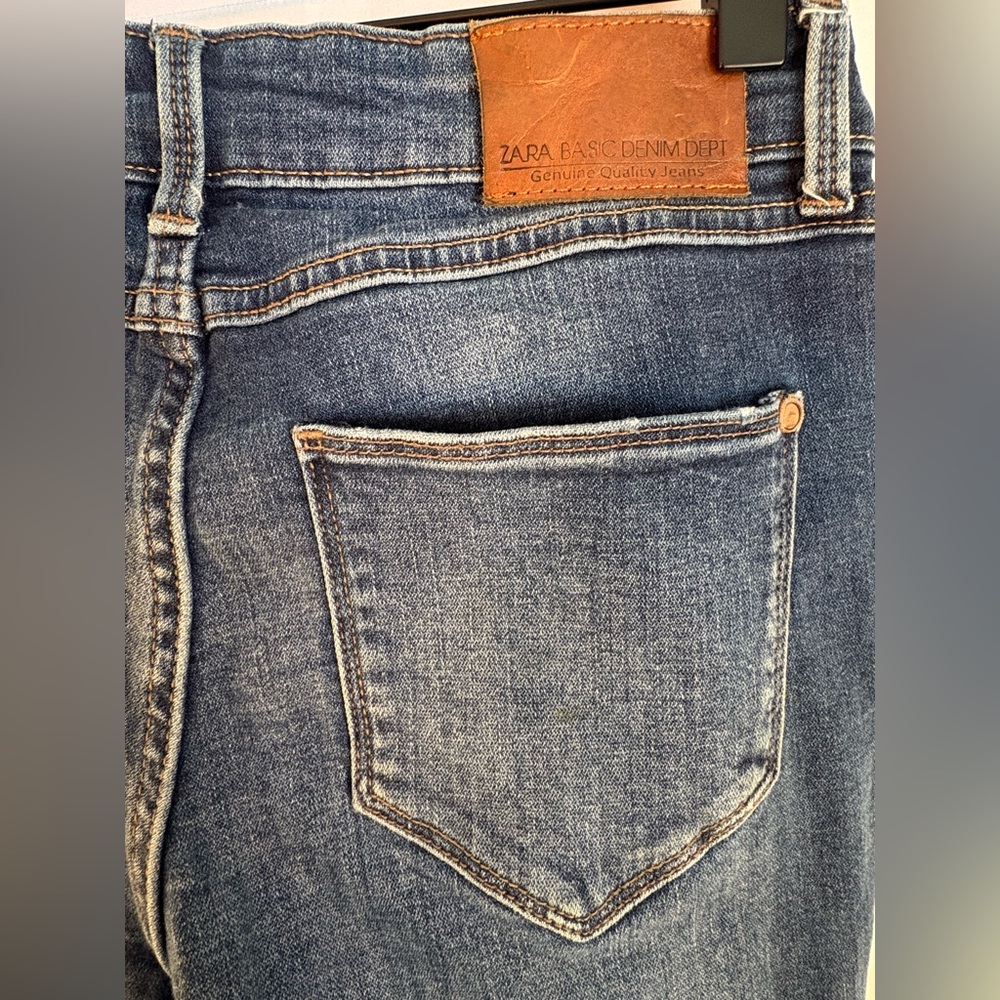 ZARA BASIC Jeans Mid Rise Skinny Fit Blue Denim Women’s 4 - Picture 4 of 10